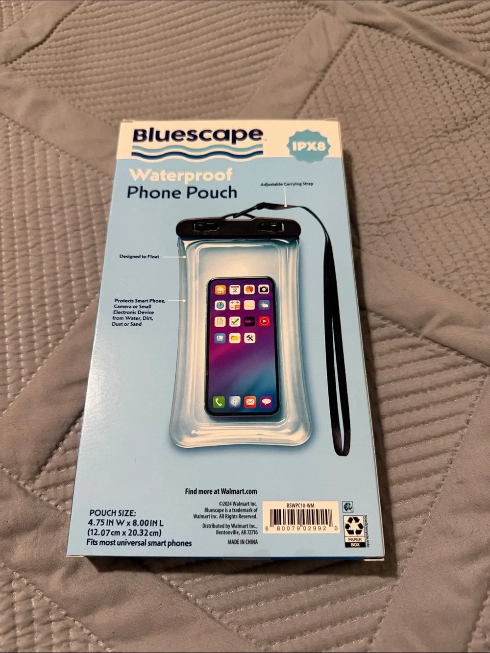 Waterproof Phone Pouch - Clear with Black Strap